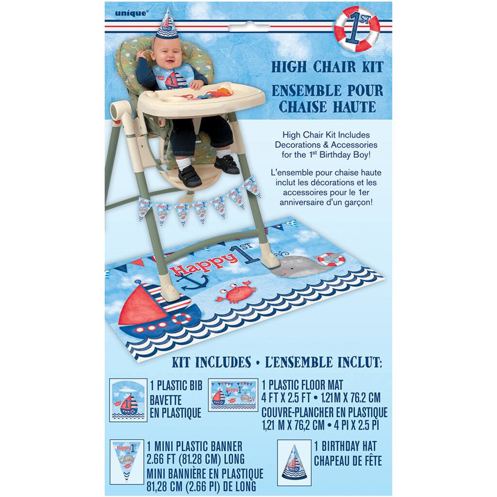 Nautical 1st Birthday High Chair Decoration Kit 1st Birthday Party Decorations Nautical 1st Birthday High Chair Decoration Kit 1st Birthday Party Decorations